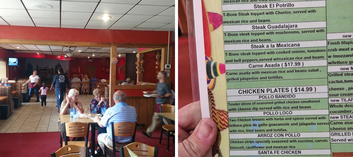 El Potrillo Menu